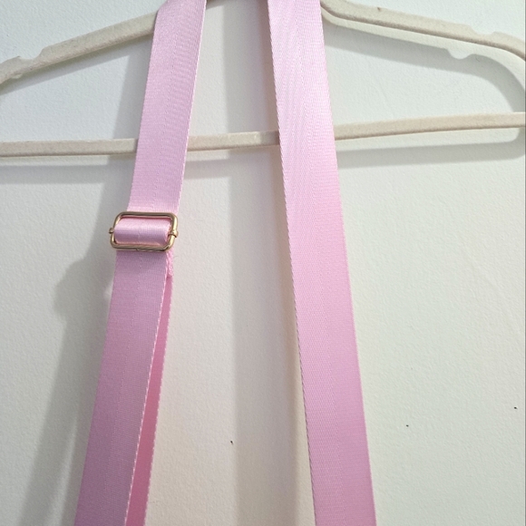 Icing Pink and Gold Shoulder Bag with Plush Texture and Rounded Shape - Picture 14 of 15